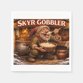 Skyr-Gobbler-Isländischer-Yule-Lad Serviette