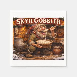 Skyr-Gobbler-Isländischer-Yule-Lad Serviette