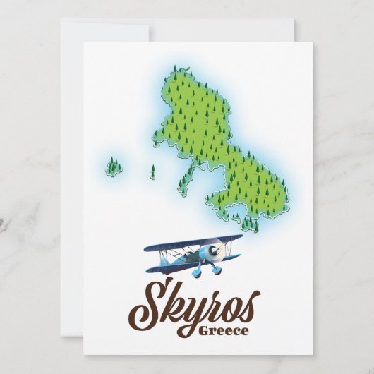 Skyros Greece Insel Map (Rückseite)