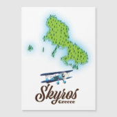 Skyros Greece Insel Map Magnetkarte (Vorderseite)