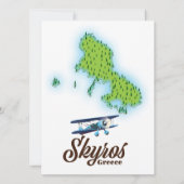 Skyros Griechenland Inselkarte (Rückseite)