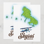 Skyros Griechenland Inselkarte (Vorne/Hinten)