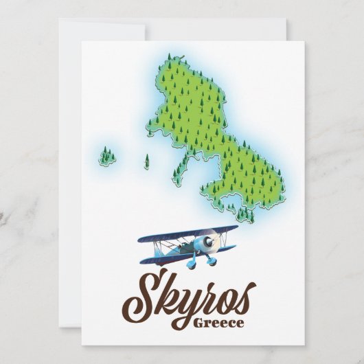 Skyros Griechenland Inselkarte (Vorderseite)