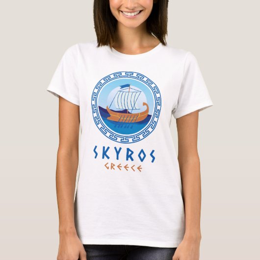 Skyros, Griechenland T-Shirt (Vorderseite)