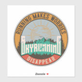 Skyrun Running macht Sorgen verschwinden Aufkleber (Blatt)