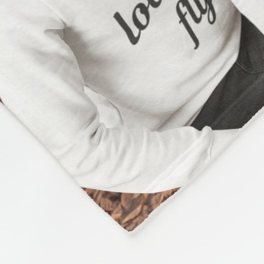 "Sky's schönster Pilot" FotoCollage, Flugzeug & Ka Fleecedecke (Ecke)