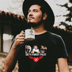 Skys schönster Pilot,VATER Foto,Herz & Flugzeug,Ni T-Shirt