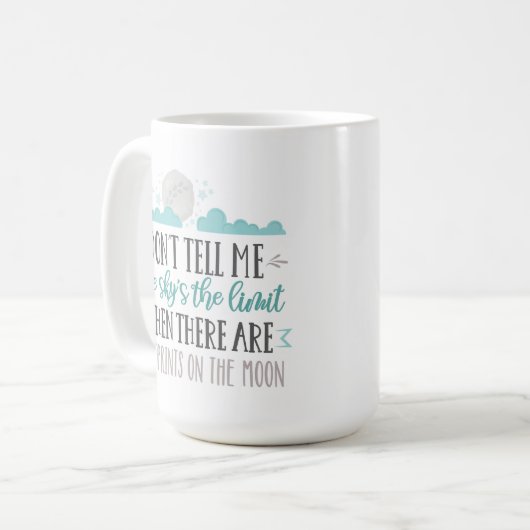 Sky's The Limit - Footprints auf dem Mond Kaffeetasse (Vorderseite Links)