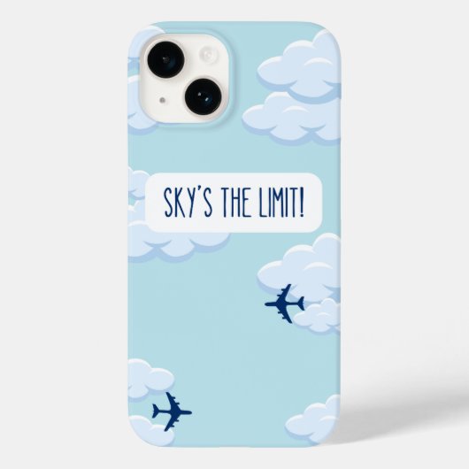 Sky's The Limit – Motivational iPhone 14 Case (Rückseite)