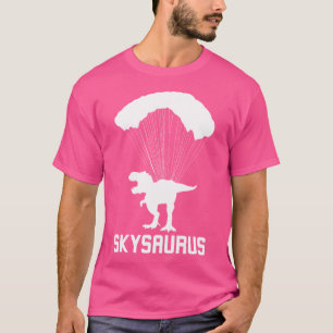 Skysaurus Parachute Skydiver Extreme Sport Skydivi T-Shirt