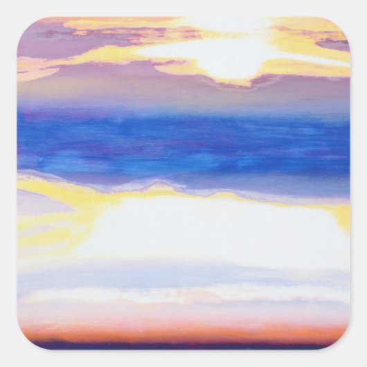 Skyscape Quadratischer Aufkleber (Vorderseite)