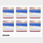 Skyscape Quadratischer Aufkleber (Blatt)