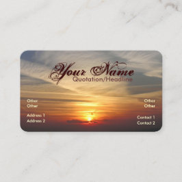 Skyscape Sunset Business Card Visitenkarte