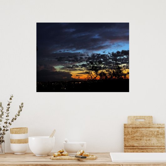 Skyscapes: Dusk Sunset Silhouette Poster (Küche)