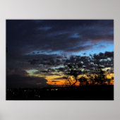 Skyscapes: Dusk Sunset Silhouette Poster (Vorne)