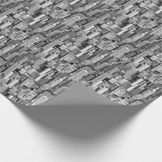 Skyscraper City Isometric Seamless Texture Geschenkpapier (Ecke)