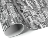 Skyscraper City Isometric Seamless Texture Geschenkpapier (Rolleneckpunkt)