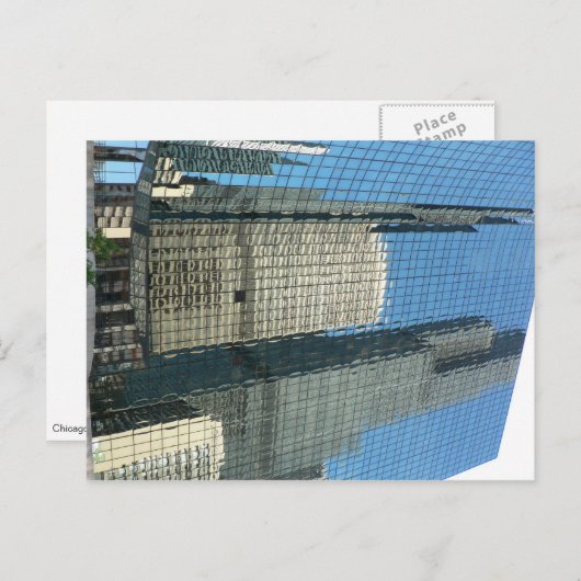 Skyscraper Reflektion Postkarte (Vorne/Hinten)