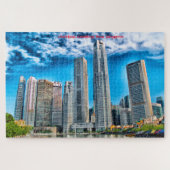 Skyscrapers Singapore Skyline . Jigsaw Puzzle (Horizontal)