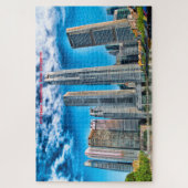 Skyscrapers Singapore Skyline . Jigsaw Puzzle (Vertikal)
