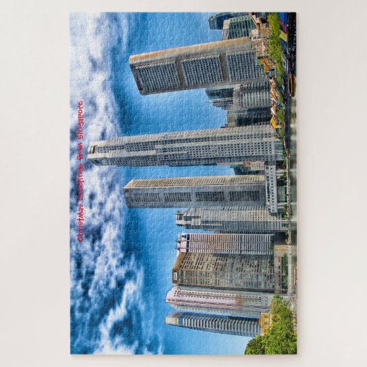 Skyscrapers Singapore Skyline . Jigsaw Puzzle (Vertikal)