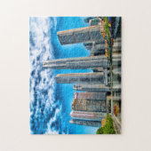 Skyscrapers Singapore Skyline . Puzzle (Vertikal)