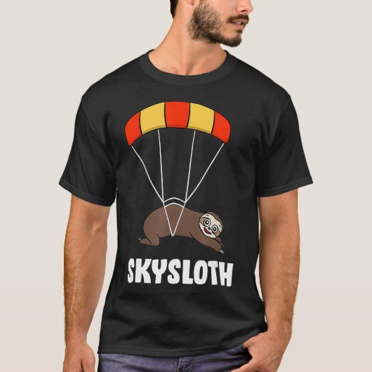 Skysloth Parachuting Skydiving Sloth T-Shirt (Vorderseite)