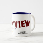Skyview Drive-In-Brockton-Tasse Zweifarbige Tasse (VorderseiteRechts)