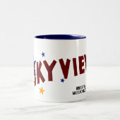 Skyview Drive-In-Brockton-Tasse Zweifarbige Tasse (Mittel)