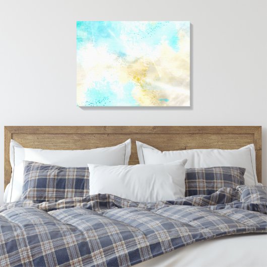 Skyview einer Insel Canvas Print Leinwanddruck (Insitu (Schlafzimmer))
