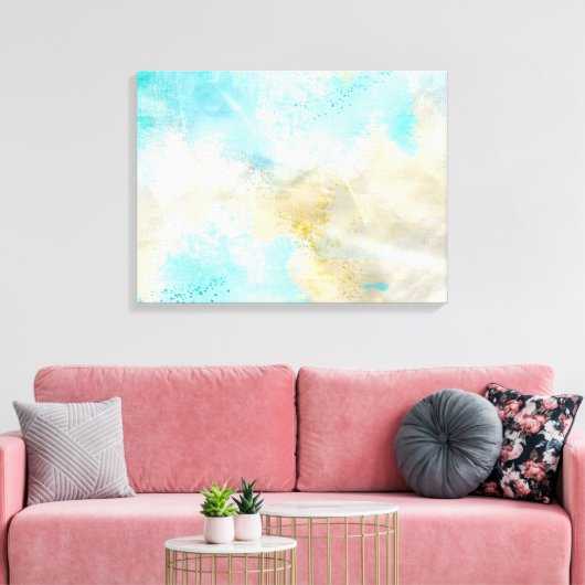 Skyview einer Insel Canvas Print Leinwanddruck (Insitu (Wohnzimmer))