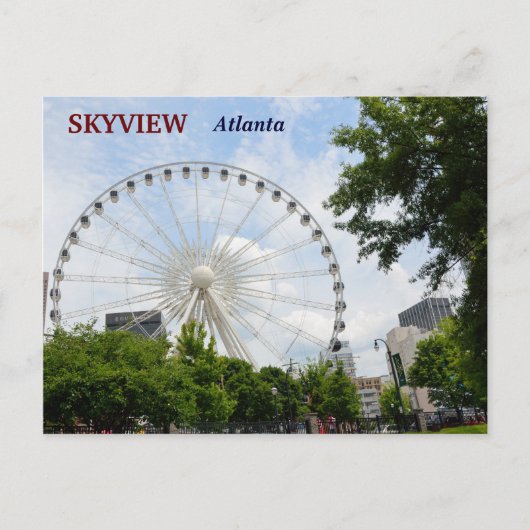 Skyview Ferris Wheel Atlanta, Georgia Postkarte (Vorderseite)