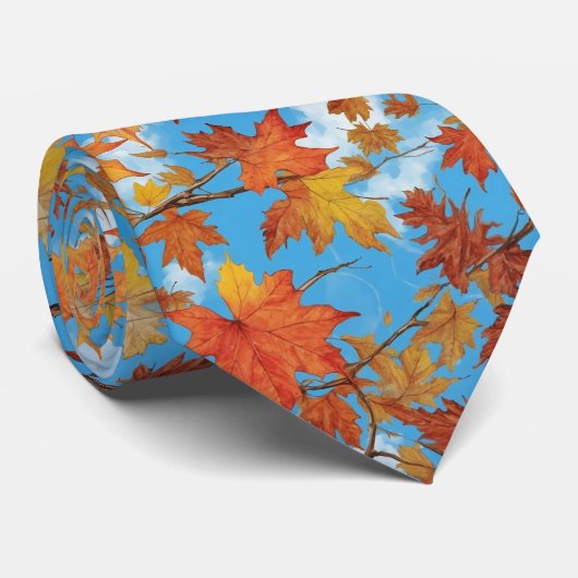 Skyview Herbst Männer Krawatte (Gerollt)