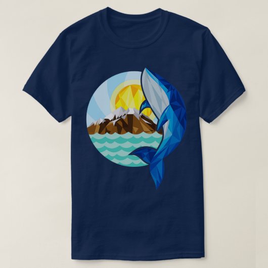Skywal Whale im Himmel T-Shirt (Design vorne)