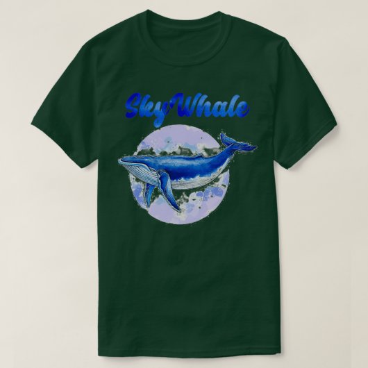 Skywale, der durch den Blauen Wald in T fliegt T-Shirt (Design vorne)