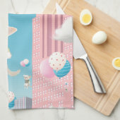 Skyward Bound Kittens Geschirrtuch (Viertel Falte)