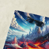 Skyward Clash: Die Insel des Feuers und des Eises Strandtuch (Beispiel)