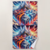 Skyward Clash: Die Insel des Feuers und des Eises Strandtuch (Vorderseite)