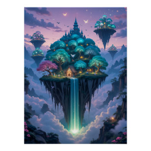 Skyward Whispers: Floating Islands Poster