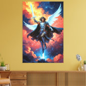 Skywarden Warrior Archangel Michael Leinwanddruck (Insitu (Wohnzimmer))