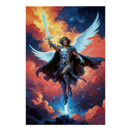 Skywarden Warrior Archangel Michael Poster