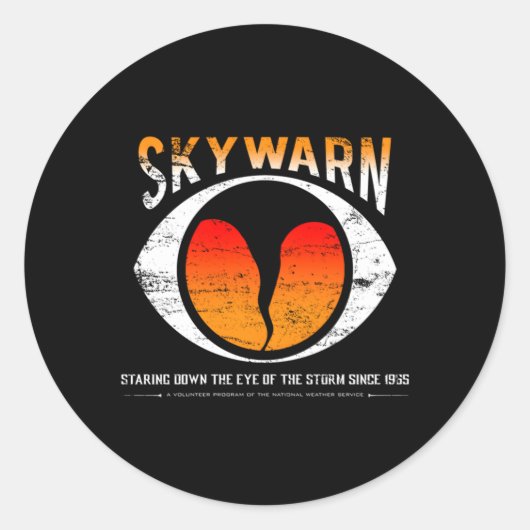 Skywarn ist auch als störend verfügbar runder aufkleber (Vorderseite)