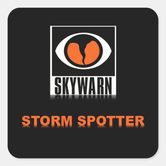 SKYWARN Storm Spotter Square Sticker (Vorderseite)