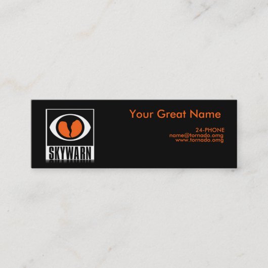 SKYWARN Sturm-Aufklärer-kleine Visitenkarte (Vorderseite)