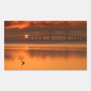 Skyway Bridge Rechteckiger Aufkleber