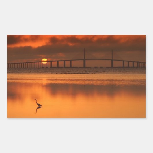 Skyway Bridge Rechteckiger Aufkleber (Vorderseite)