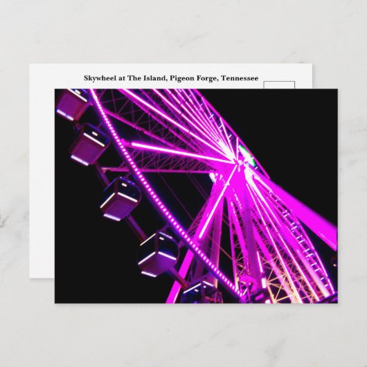 Skywheel auf der Insel in Taubenschmiede, Tennesse Postkarte (Vorne/Hinten)