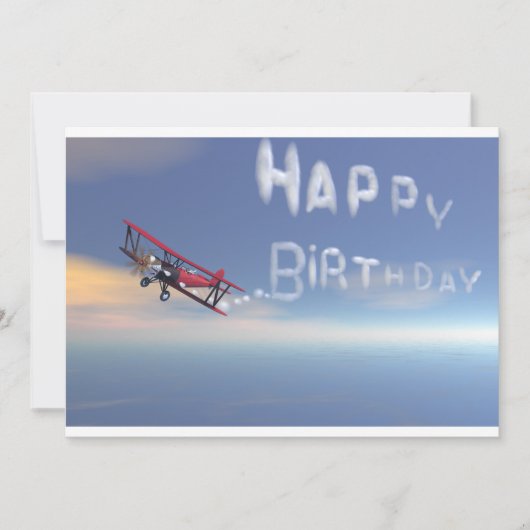 Skywriter alles Gute zum Geburtstageinladung Einladung (Vorderseite)