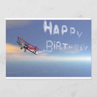 Skywriter alles Gute zum Geburtstageinladung Einladung