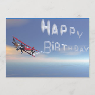 Skywriter alles Gute zum Geburtstageinladung Einladung